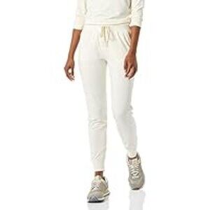 Amazon Essentials Women's Fleece‎ Off White Cream Jogger Lounge Pants Size XL